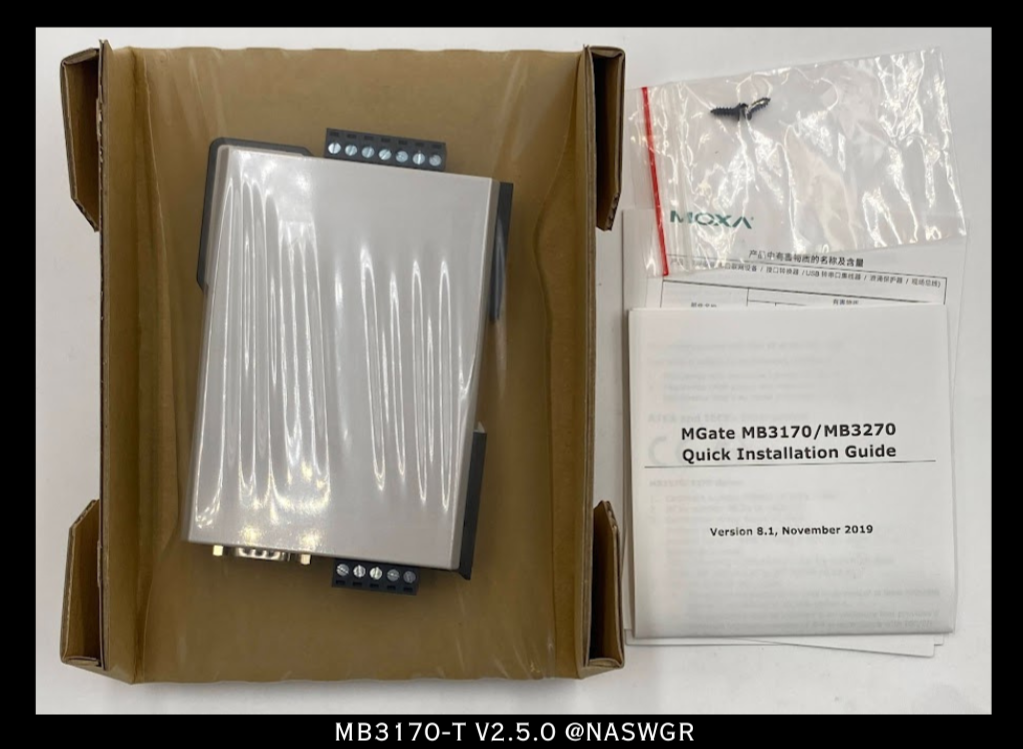 MOXA MB3170-T V2.5.0 MGATE MODBUS GATEWAY - UNUSED