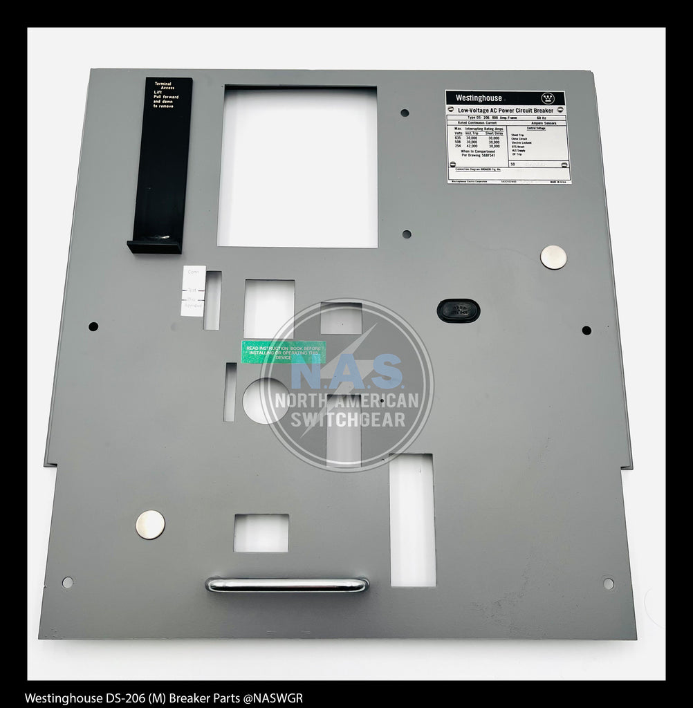 Westinghouse DS-206 (M) Breaker Front Covers for Amptector or Digitrip Box - P/N: 567F498H01