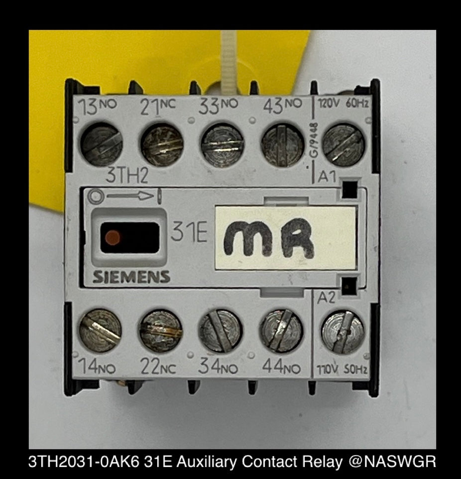 3TH2031-0AK6 ~ Siemens 3TH2031-0AK6 31E Auxiliary Contact Relay