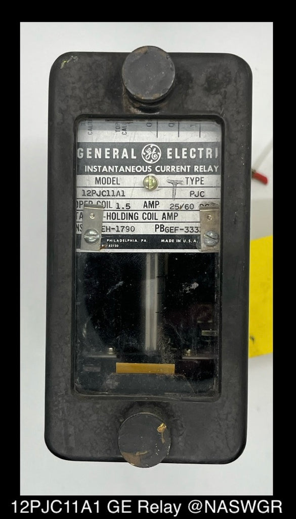 12PJC11A1 ~ General Electric 12PJC11A1 Instantaneous Current Relay