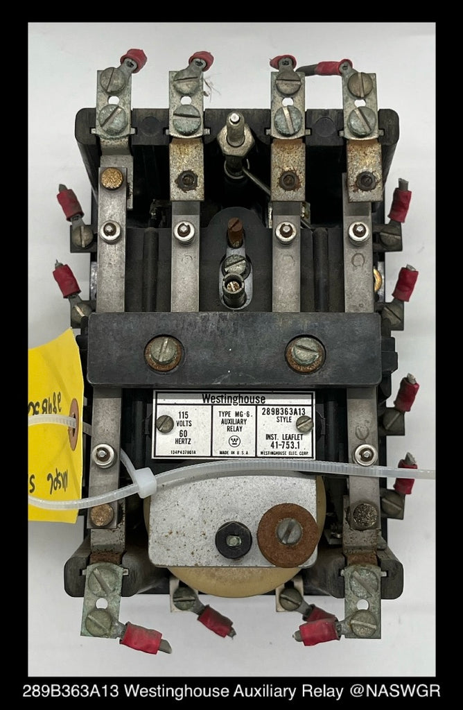 289B363A13 ~ Westinghouse 289B363A13 Auxiliary Relay