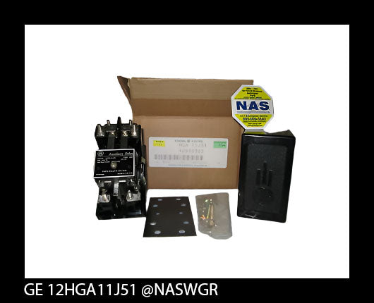 GE 12HGA11J51 Instantaneous Auxiliary Relay – 250vDC – Double Pole Double Trip – Unused Surplus – 1 Year Warranty