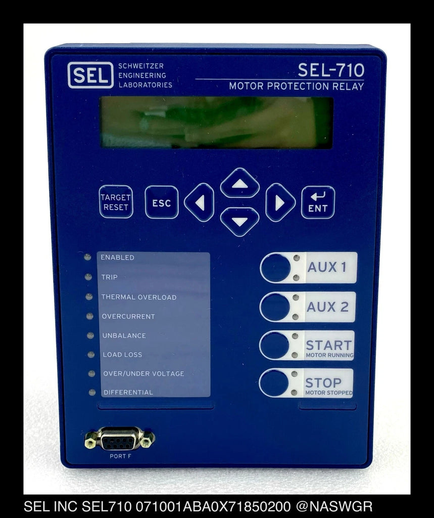 Schweitzer 071001ABA0X771850200 SEL-710 Motor Relay Protection - Surplus