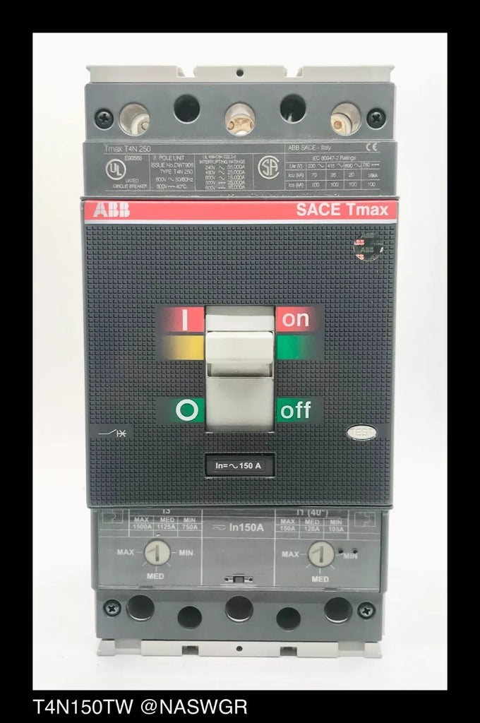 ABB Sace Tmax T4N Molded Case Circuit Breaker - 150 Amp - Unused Surplus