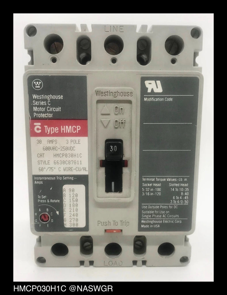 Westinghouse HMCP030H1C Motor Circuit Protector - 30 Amp