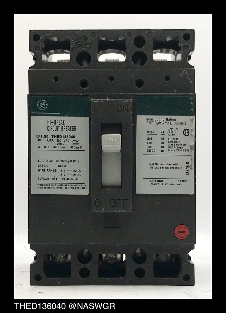 General Electric TED134020V Molded Case Circuit Breaker - 20 Amp