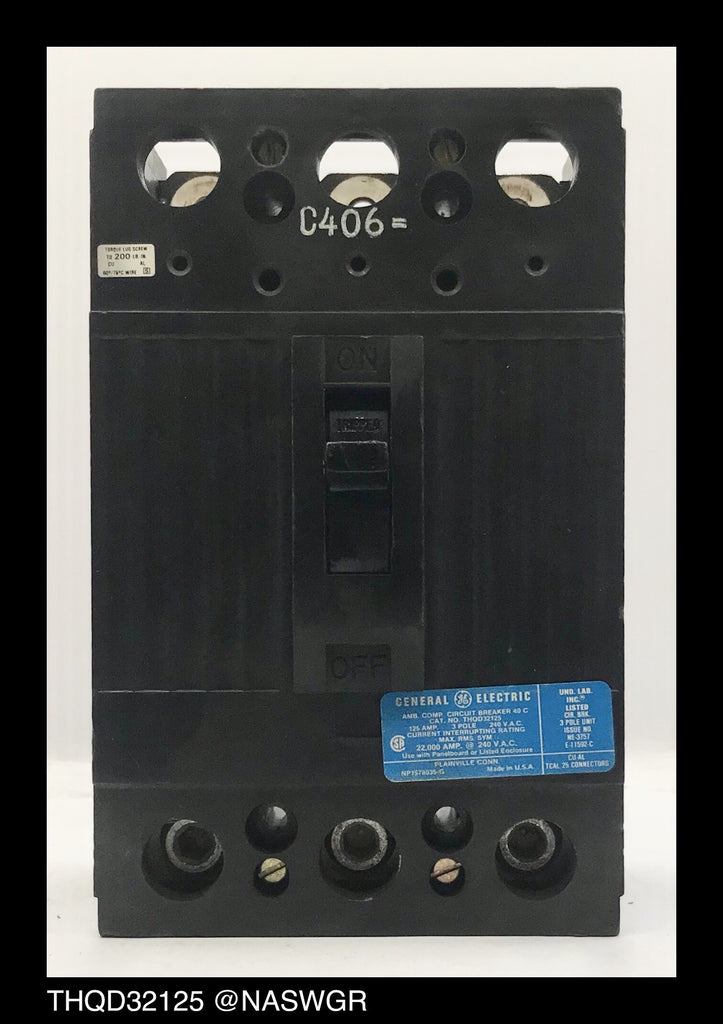 General Electric THQD32125 Molded Case Circuit Breaker - 125 Amp