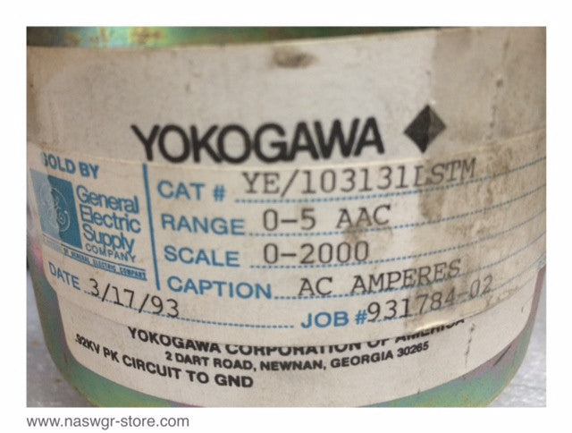 YE/103131LSTM ~ Yokogawa YE/103131LSTM AC Amperes Meter ~ Type AB40