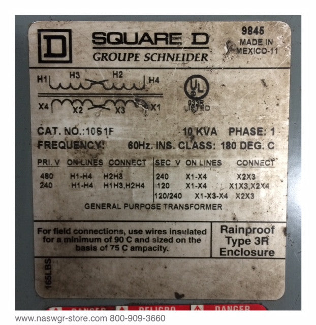10S1F ~ Square D 10S1F Transformer