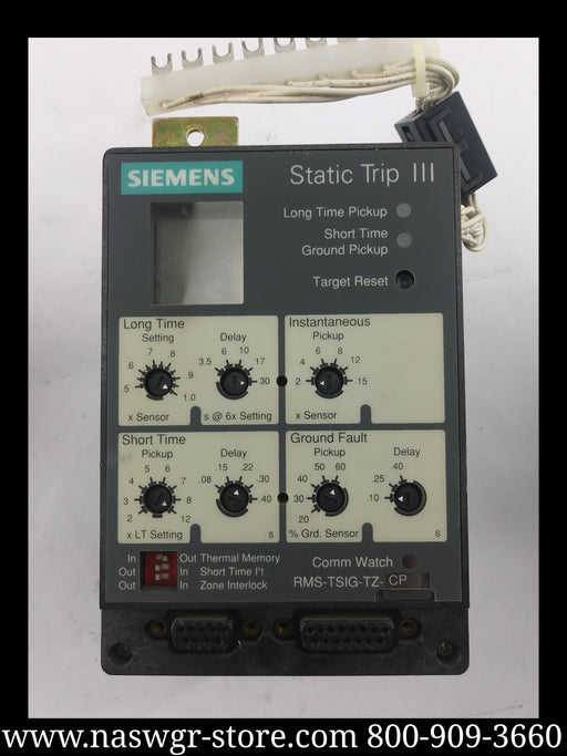 Siemens RMS-TSIG-TZ-CP Static Trip III Relay LS Function