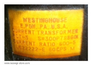 300P788G01 , Westinghouse Current Transformer , RCT-5 , Ratio 600-5 , L6222222-E