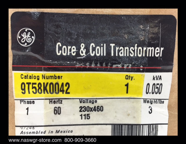 GE 9T58K0042 Industrial Control Transformer