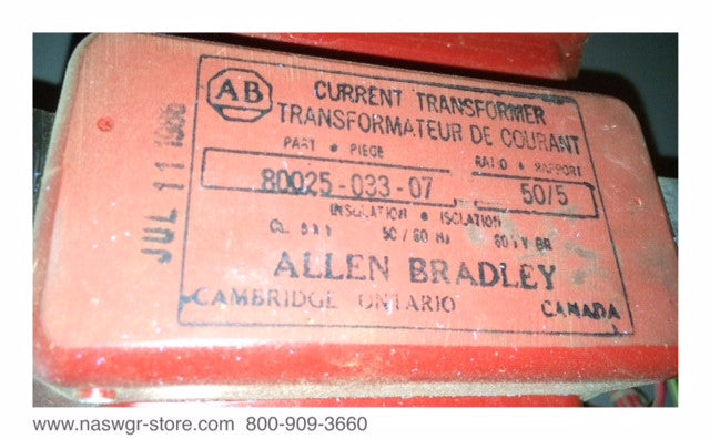 Allen Bradley 80025-033-07 Current Transformer