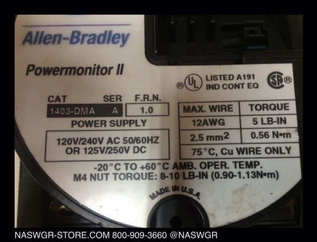 1403-DMA ~ Allen Bradley 1403-DMA Power Monitor II