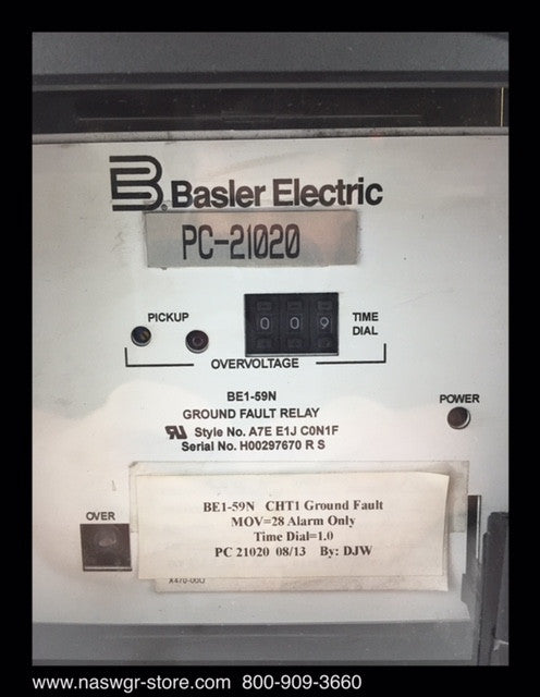 AE E1J C0N1F ~ Basler Electric BE1-59N Groung Fault Relay