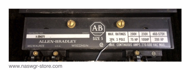Allen Bradley X234271 Contactor ~ Size 5