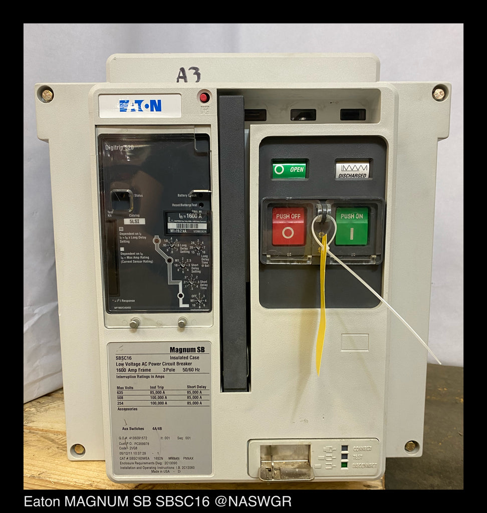 Eaton Magnum SB SBSC16 Circuit Breaker (M/O,D/O) - 1600 Amp