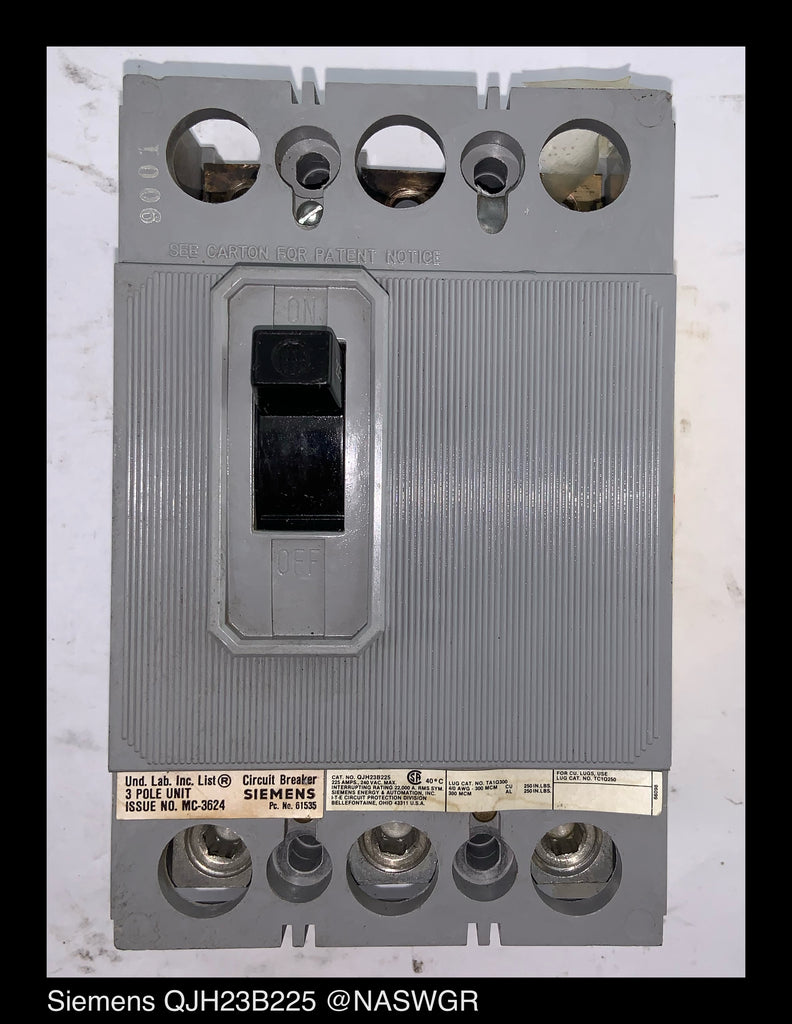 Siemens QJH23B225 Molded Case Circuit Breaker - 225 Amp