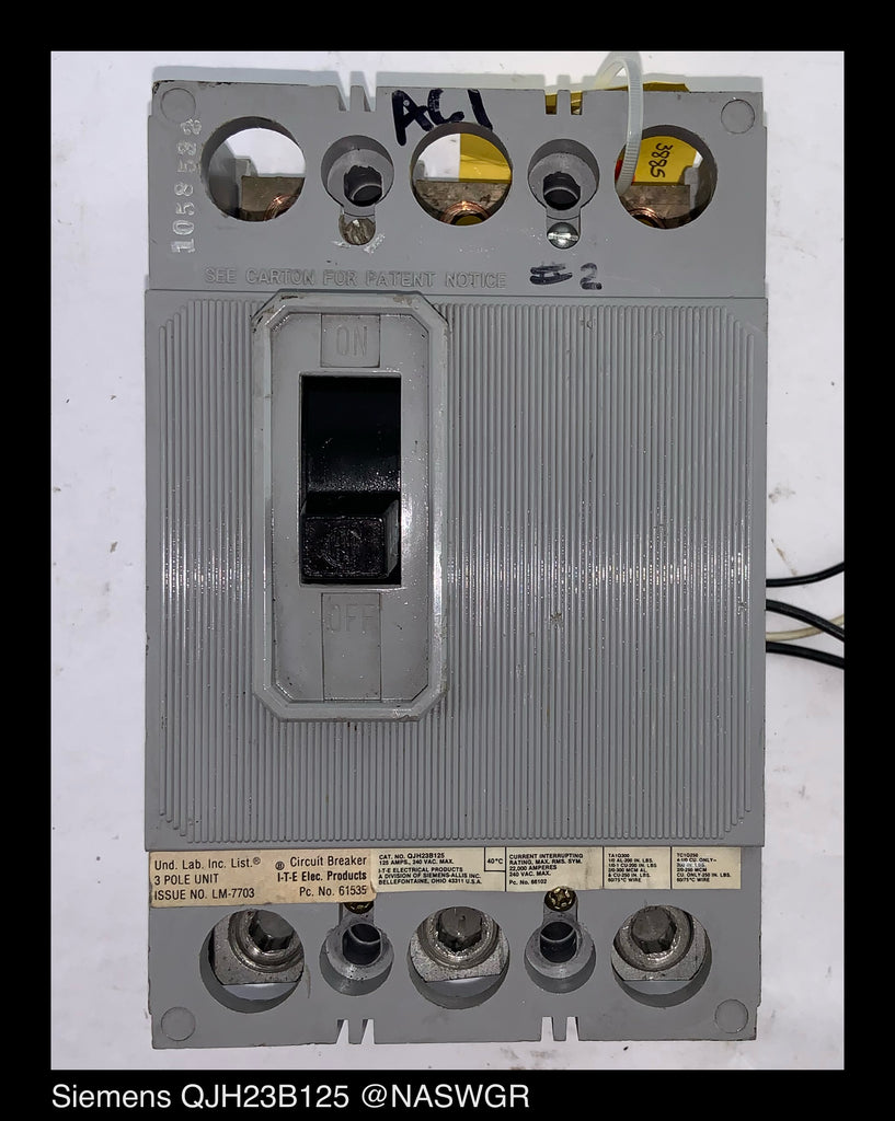 Siemens QJH23B125 Molded Case Circuit Breaker - 125 Amp