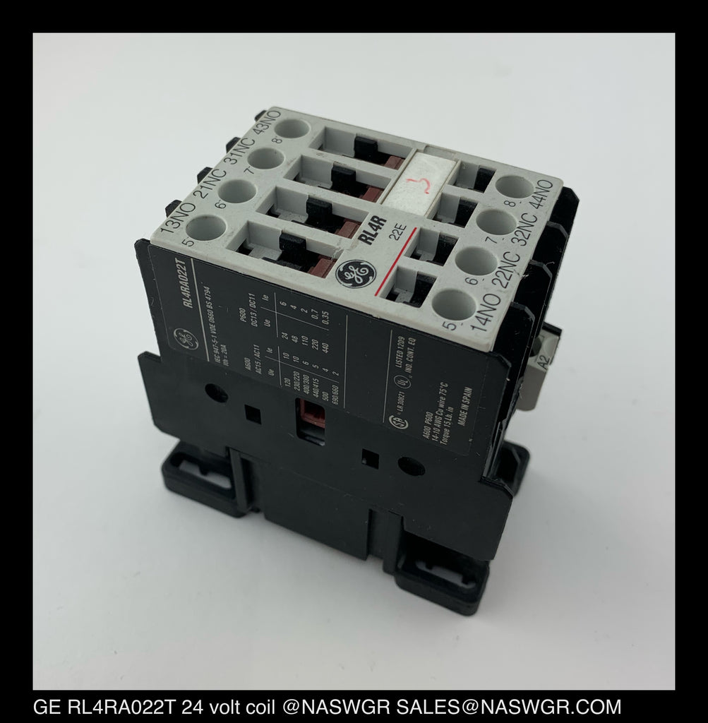 General Electric RL4RA022T Relay CAT#: LB1A1 24V