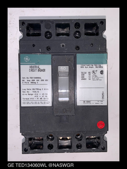 General Electric TED134060WL Molded Case Circuit Breaker