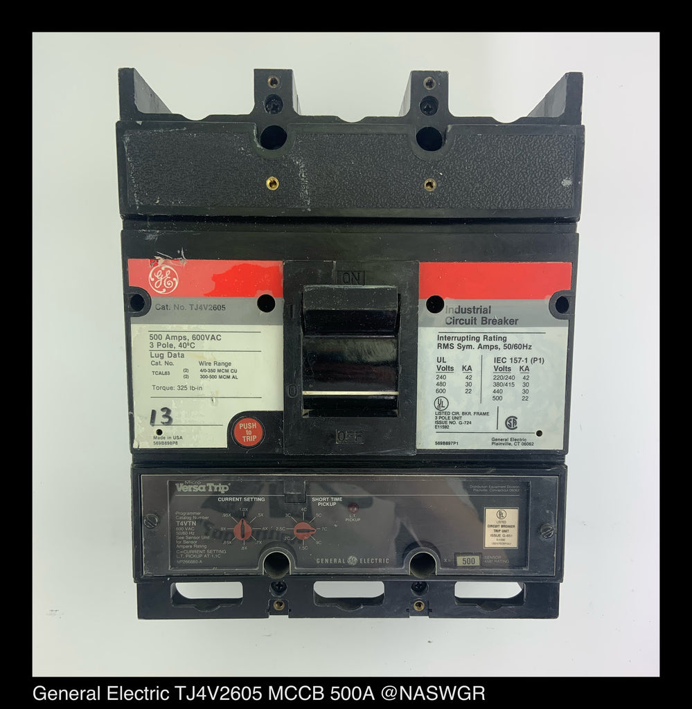 General Electric TJ4V2605 Molded Case Circuit Breaker ~ 500 Amp