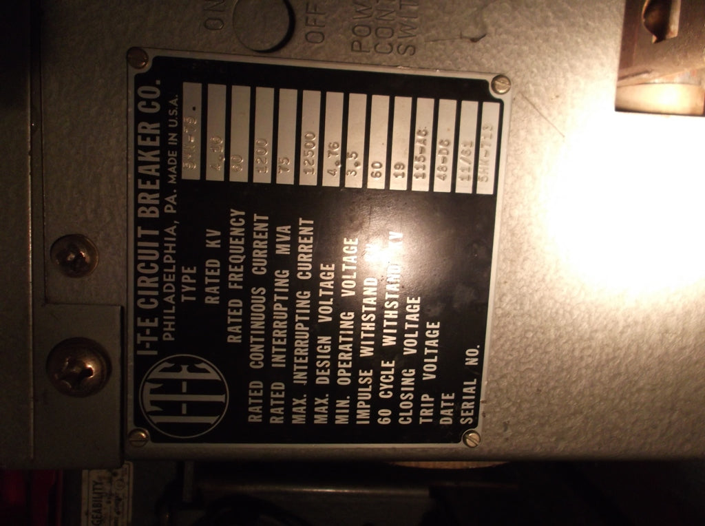 ITE 5HK75 Circuit Breaker (E/O,D/O) - 1200 Amp