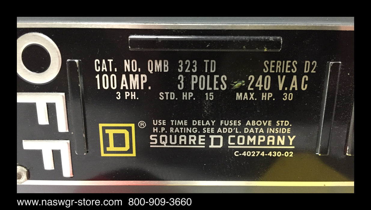 Square D QMB323TD Panel Board Switch ~ 100 Amp