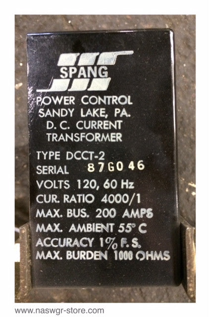 DCCT-2 ~ Spang DCCT-2 Power Control DC Current Transformer