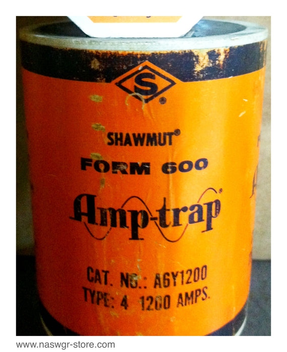 A6Y1200 , Shawmut Amp Trap Fuse , Form 600 , Type: 4 , PN: A6Y1200