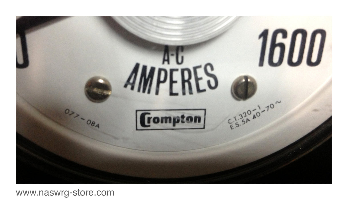 AA-LSTE , 7494A57H07 , Crompton Instrument A-C Ampers 1600 , Type: 007-08A , C.T. 320-1 , PN: AA-LSTE