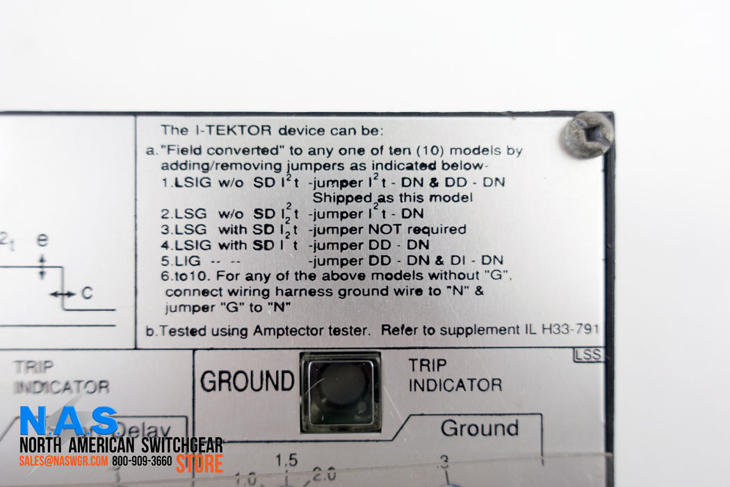 Westinghouse I-TEKTOR ~ 6273C07G05 Solid State Overcurrent Device
