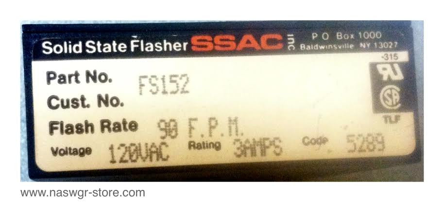 FS152 ~ SSAC FS152 Solid State Flasher ~ 3 Amps