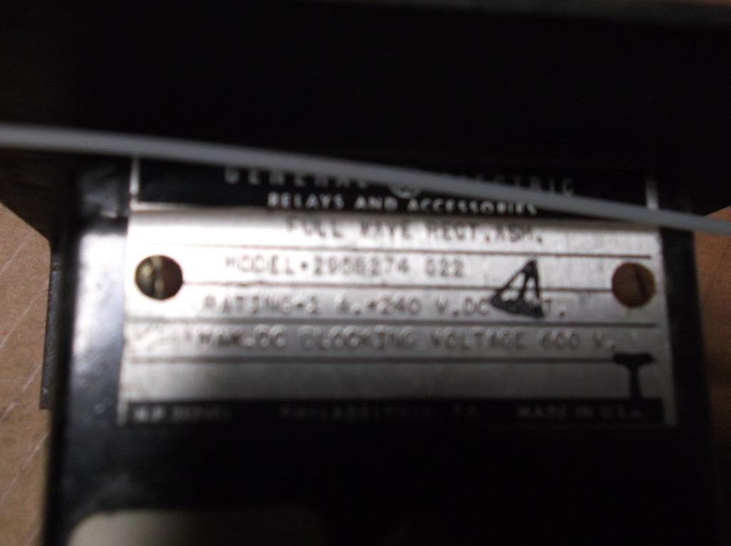 GE full wave rectifier PN: 295B274G22