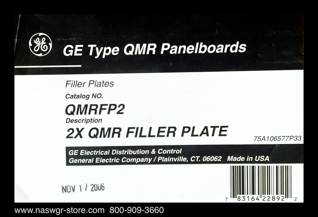 QMRFP2 ~ GE QMRFP2 Filler Plate ~ Unused Surplus in a Box