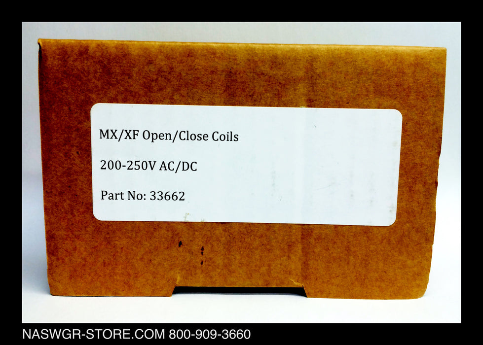 S33662 ~ Unused Surplus in Box Schneider Electric / MasterPact / Square D S33662 MX/X Open Close Coil