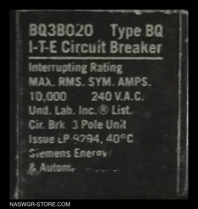 BQ3B020 ~ ITE BQ3B020 Circuit Breaker