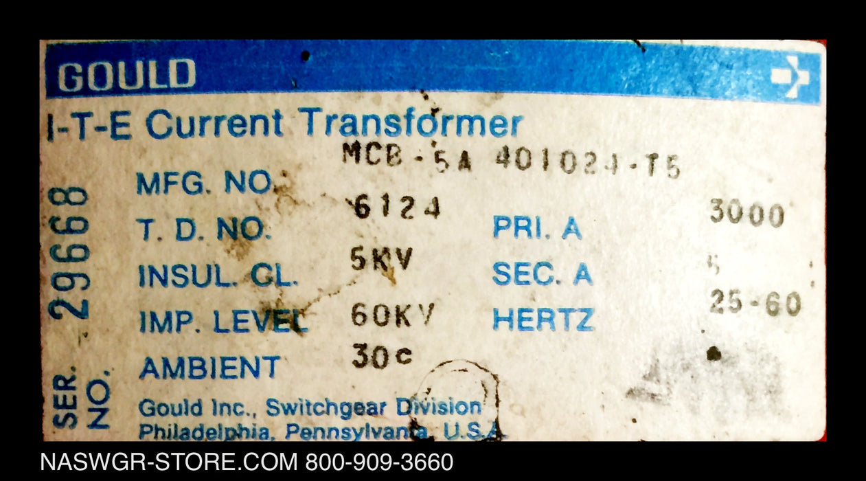 401024-T5 ~ ITE 401024-T5 Current Transformer