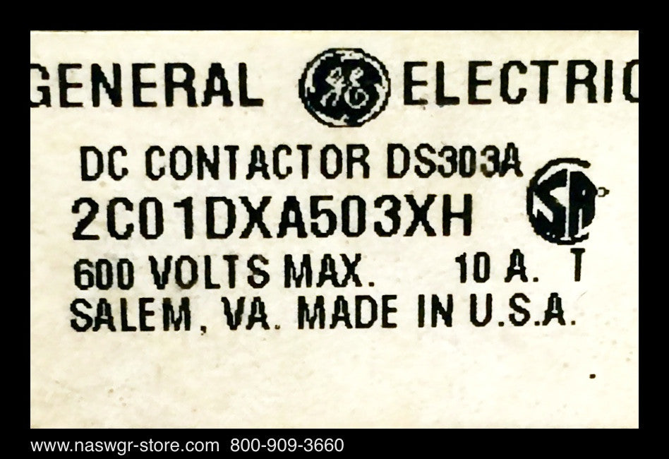 GE 2C01DXA503XH Contactor DS303A 10 amp