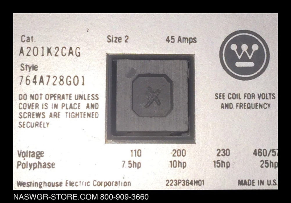 A201K2CAG ~ Westinghouse A201K2CAG Voltage Polyphase