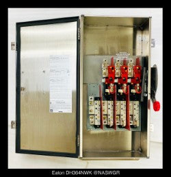 Eaton DH364NWK Heavy Duty Safety Switch - 200A/600V/3P4W/N12 - Unused