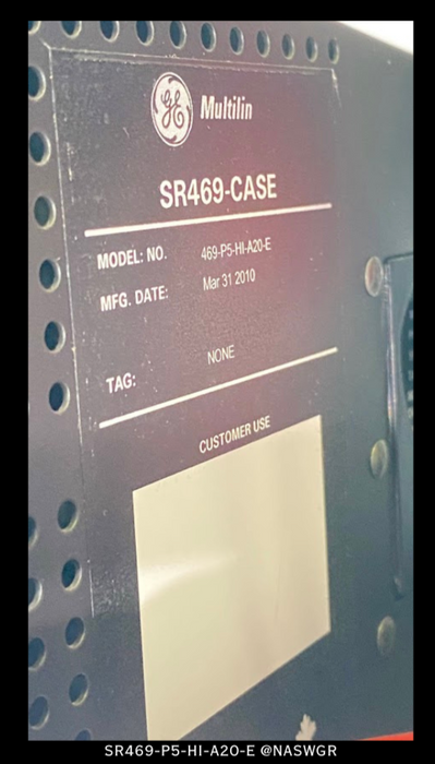 General Electric Multilin SR469-P5-HI-A20-E Motor Management Relay
