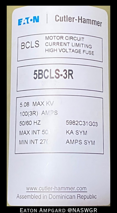 Eaton / Cutler Hammer Ampgard Medium Voltage Control Cell Section- 250HP/4160V