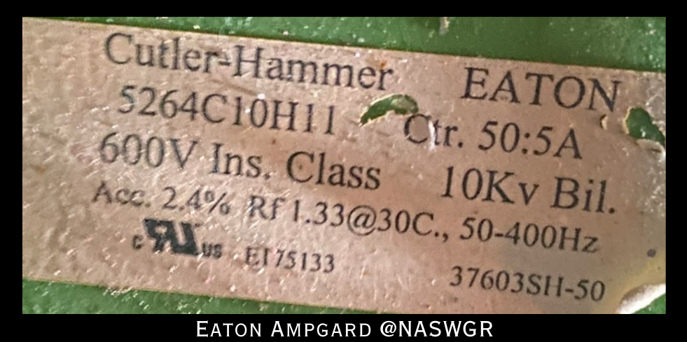 Eaton / Cutler Hammer Ampgard Medium Voltage Control Cell Section- 1250HP/4160V