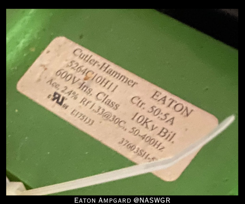 Eaton / Cutler Hammer Ampgard Medium Voltage Control Cell Section- 1150kVA/4160V