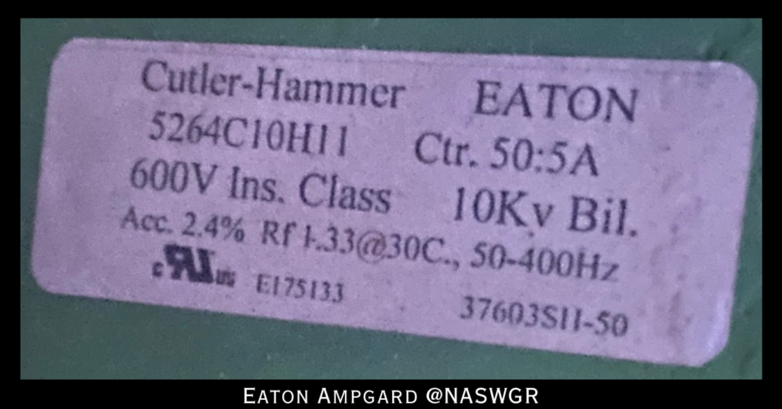 Eaton / Cutler Hammer Ampgard Medium Voltage Control Cell Section- 1150kVA/4160V