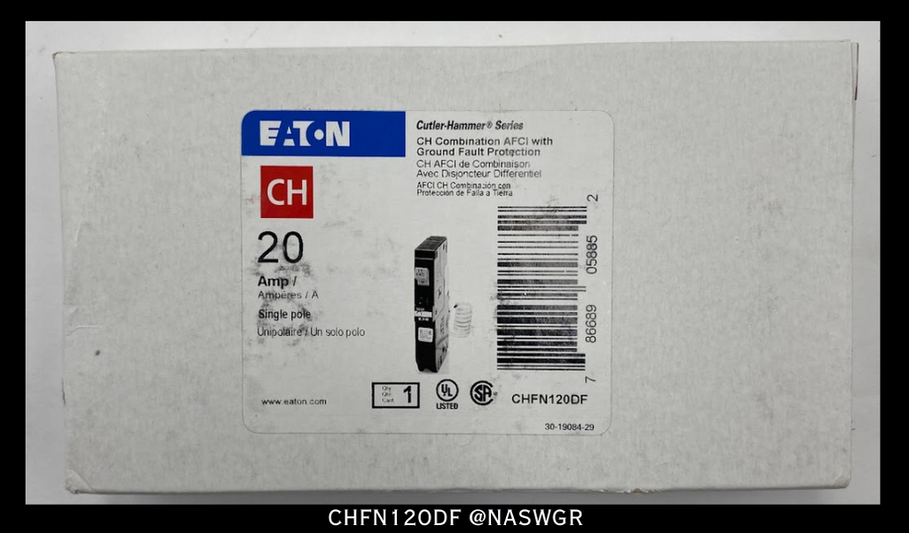 Eaton CHFN120DF CH Arc Fault Circuit Interrupter ~ 20 Amp - Unused Surplus