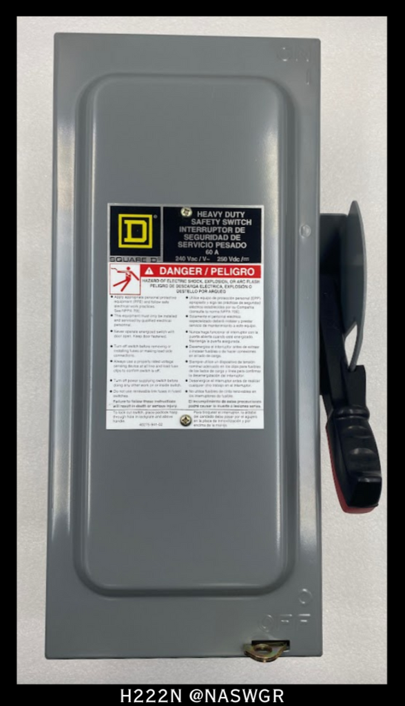 Square D H222N Heavy Duty Safety Switch - 60A/240VAC/N1R
