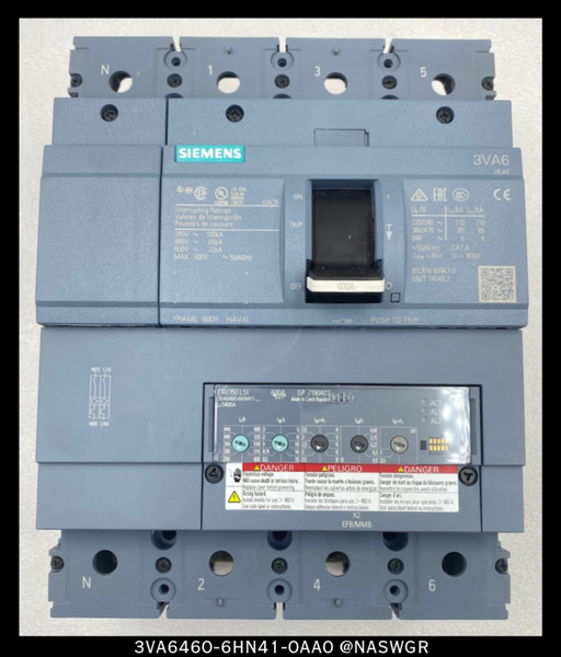 Siemens 3VA6460-6HN41-0AA0 Molded Case Circuit Breaker - 600A