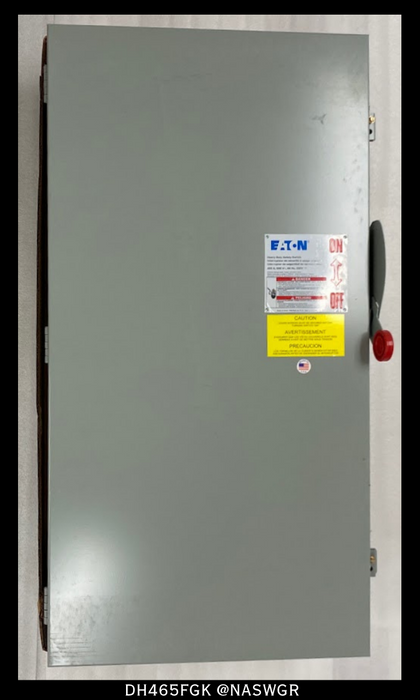Eaton DH465FGK Heavy Duty Safety Switch - 400A/600V/4P/Type 1 - Unused